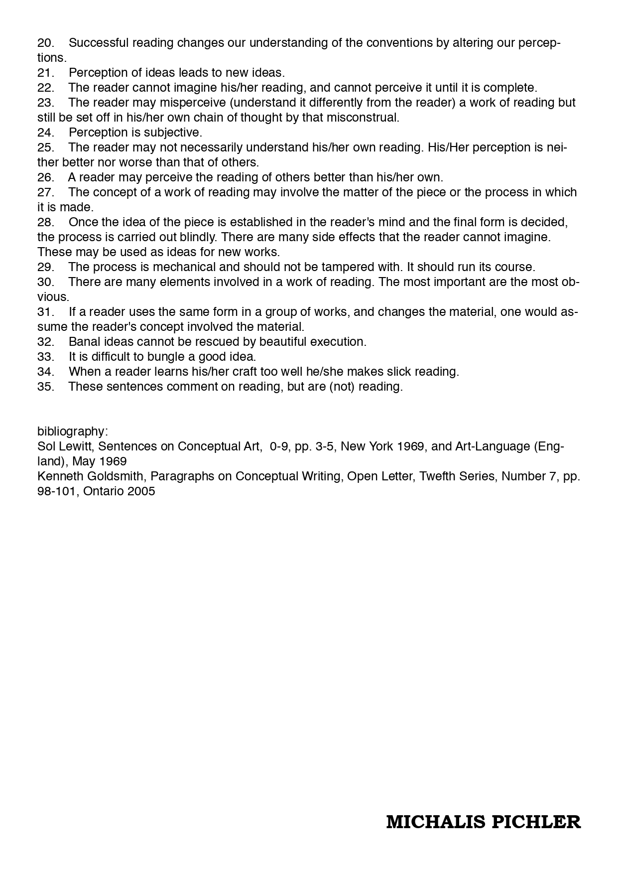 Sentences on Conceptual Reading  2014