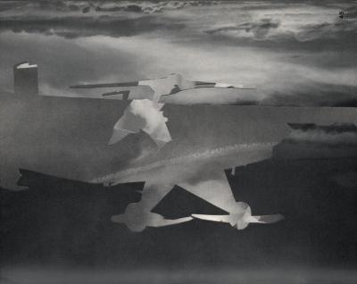 Michalis Pichler, clouds & sky #45, paper collage, 28x23cm