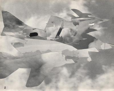 Michalis Pichler, clouds & sky #74, paper collage, 28x23cm