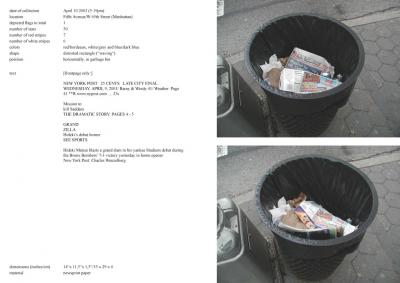 Michalis Pichler, stars &amp; stripes / new york garbage flag profile 2 (Frankfurt: Revolver, Contemporary Art Publishing, 2005).