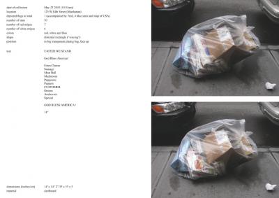 Michalis Pichler, stars &amp; stripes / new york garbage flag profile 2 (Frankfurt: Revolver, Contemporary Art Publishing, 2005).