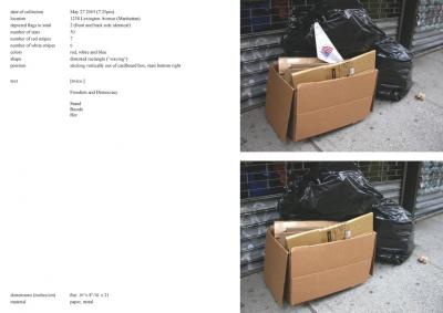 Michalis Pichler, stars &amp; stripes / new york garbage flag profile 2 (Frankfurt: Revolver, Contemporary Art Publishing, 2005).