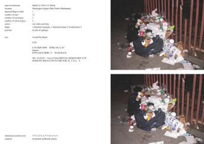 Michalis Pichler, stars &amp; stripes / new york garbage flag profile 2 (Frankfurt: Revolver, Contemporary Art Publishing, 2005).