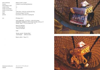 Michalis Pichler, stars &amp; stripes / new york garbage flag profile 2 (Frankfurt: Revolver, Contemporary Art Publishing, 2005).