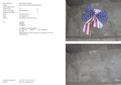 Michalis Pichler, stars &amp; stripes / new york garbage flag profile 2 (Frankfurt: Revolver, Contemporary Art Publishing, 2005).