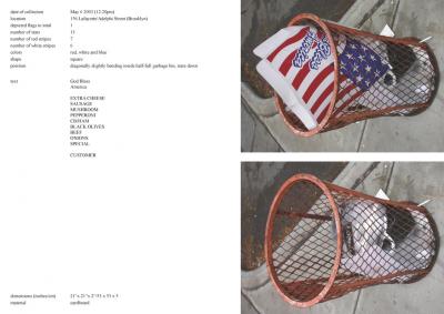 Michalis Pichler, stars &amp; stripes / new york garbage flag profile 2 (Frankfurt: Revolver, Contemporary Art Publishing, 2005).