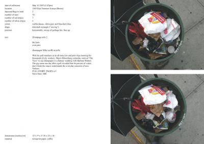 Michalis Pichler, stars &amp; stripes / new york garbage flag profile 2 (Frankfurt: Revolver, Contemporary Art Publishing, 2005).