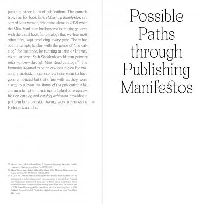 Pichler Michalis, Publishing Publishing Manifestos (Seoul: mediabus, 2019).