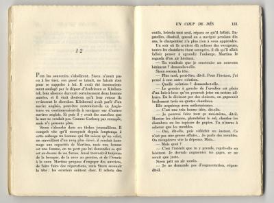 Risse Heinz , UN COUP DE DÉS (GROSSE FAHRT UND FALSCHES SPIEL) (Paris: Éditions Albin Michel, 1959).