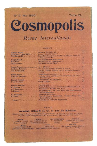 Mallarmé Stéphane, Un coup de dés jamais n'abolira le hasard. (France: Cosmopolis. Revue Internationale, 1897).