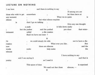 John Cage, LECTURE ON NOTHING